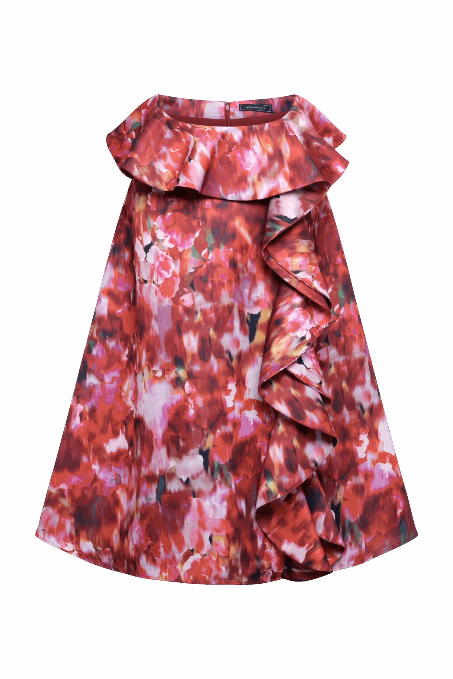 BCBGMAXAZRIA Printed Cascade Midi Skirt 11 BCBGMAXAZRIA Printed Cascade Midi Skirt - Image 11