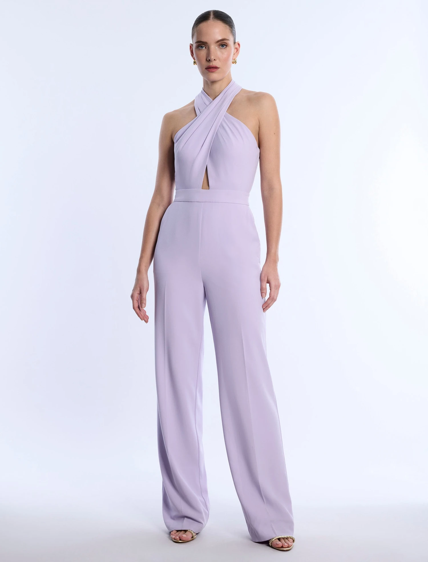 BCBGMAXAZRIA Cross Neck Jumpsuit 4 BCBGMAXAZRIA Cross Neck Jumpsuit - Image 4