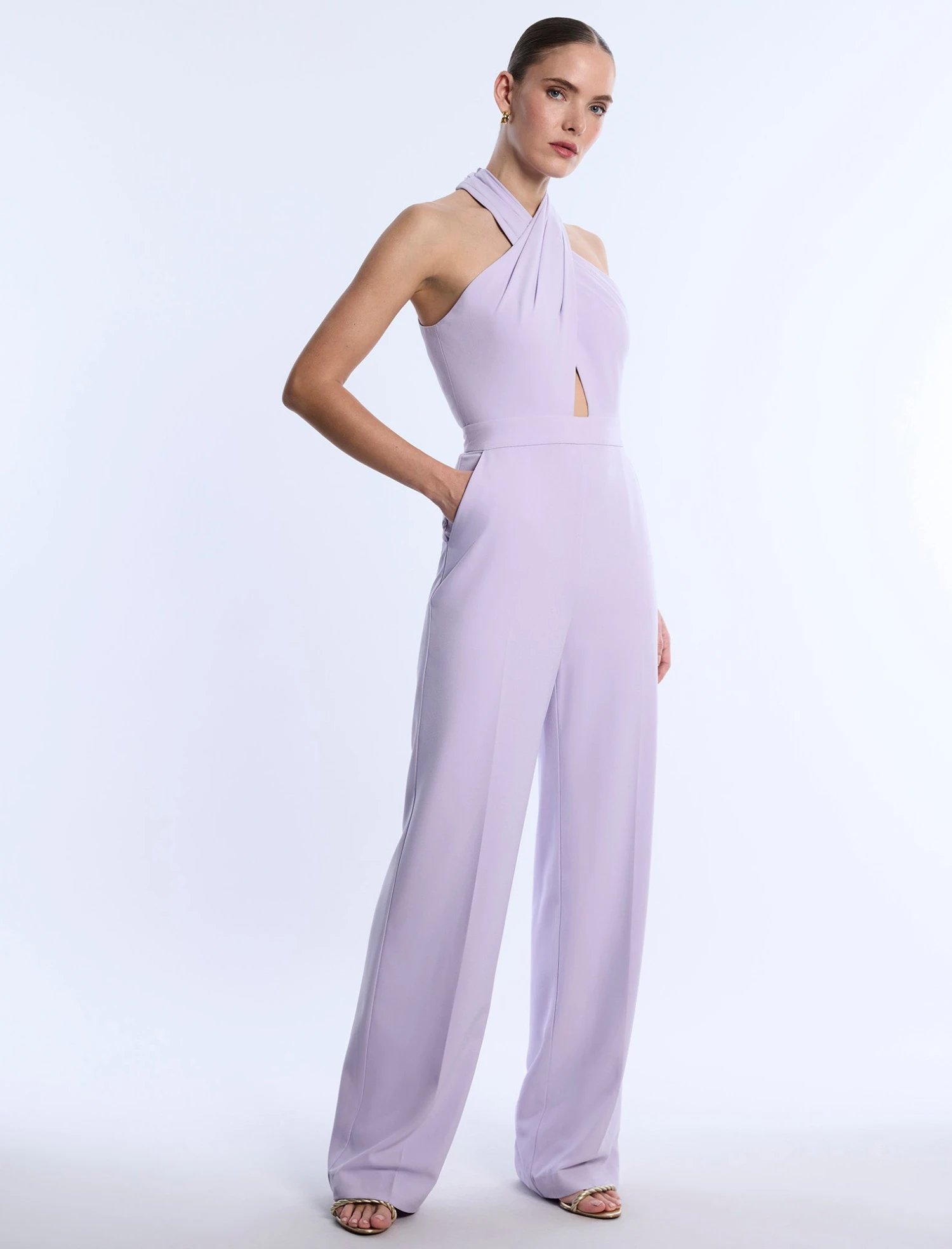 BCBGMAXAZRIA Cross Neck Jumpsuit 3 BCBGMAXAZRIA Cross Neck Jumpsuit - Image 3
