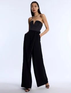BCBGMAXAZRIA Mixed Media Jumpsuit -BCBGMAXAZRIA Shop 794103 199 3