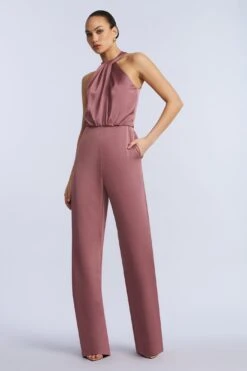 BCBGMAXAZRIA Pleated Halter Jumpsuit -BCBGMAXAZRIA Shop 79414683 9380 5
