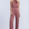 BCBGMAXAZRIA Pleated Halter Jumpsuit