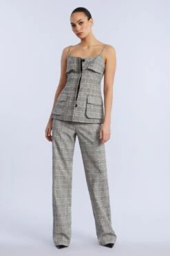 BCBGMAXAZRIA Glen Plaid Vest