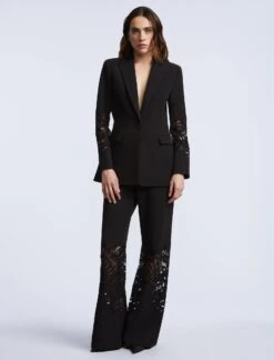 BCBGMAXAZRIA Combo Blazer Notch Lapel