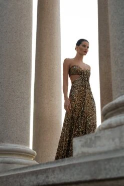 BCBGMAXAZRIA Sequin Strapless Gown 14 BCBGMAXAZRIA Sequin Strapless Gown -BCBGMAXAZRIA Shop BCBG ISABELI LOOK12 0113 Secondary