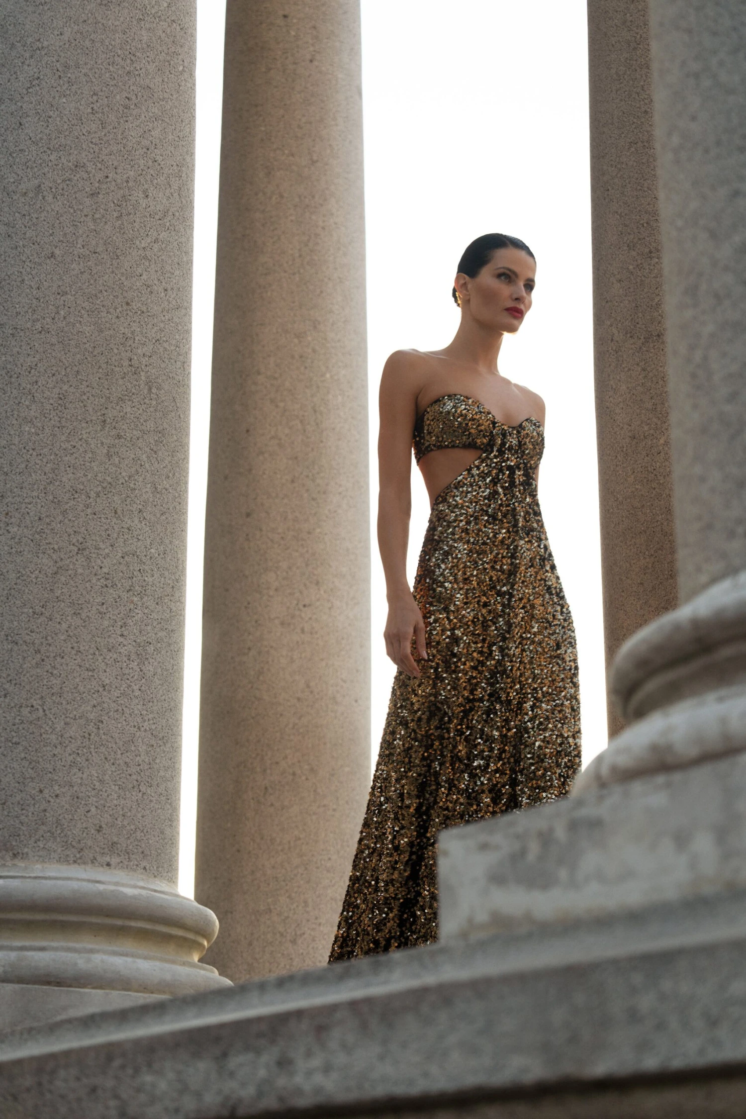 BCBGMAXAZRIA Sequin Strapless Gown 4 BCBGMAXAZRIA Sequin Strapless Gown - Image 4