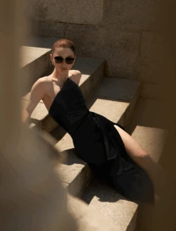 BCBGMAXAZRIA High Draped Slit Gown 13 BCBGMAXAZRIA High Draped Slit Gown -BCBGMAXAZRIA Shop BCBG SUMMER LOOK8 01761