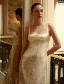 BCBGMAXAZRIA Sequin Lace Gusset Gown 14 BCBGMAXAZRIA Sequin Lace Gusset Gown -BCBGMAXAZRIA Shop BCBG SUMMER LOOK 13 0086 1