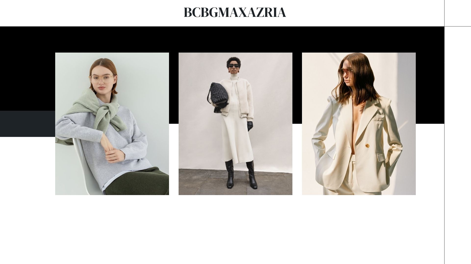 Front Page -BCBGMAXAZRIA Shop Burgundy and Black Minimalist Fashion Brand Guidelines Presentation 1