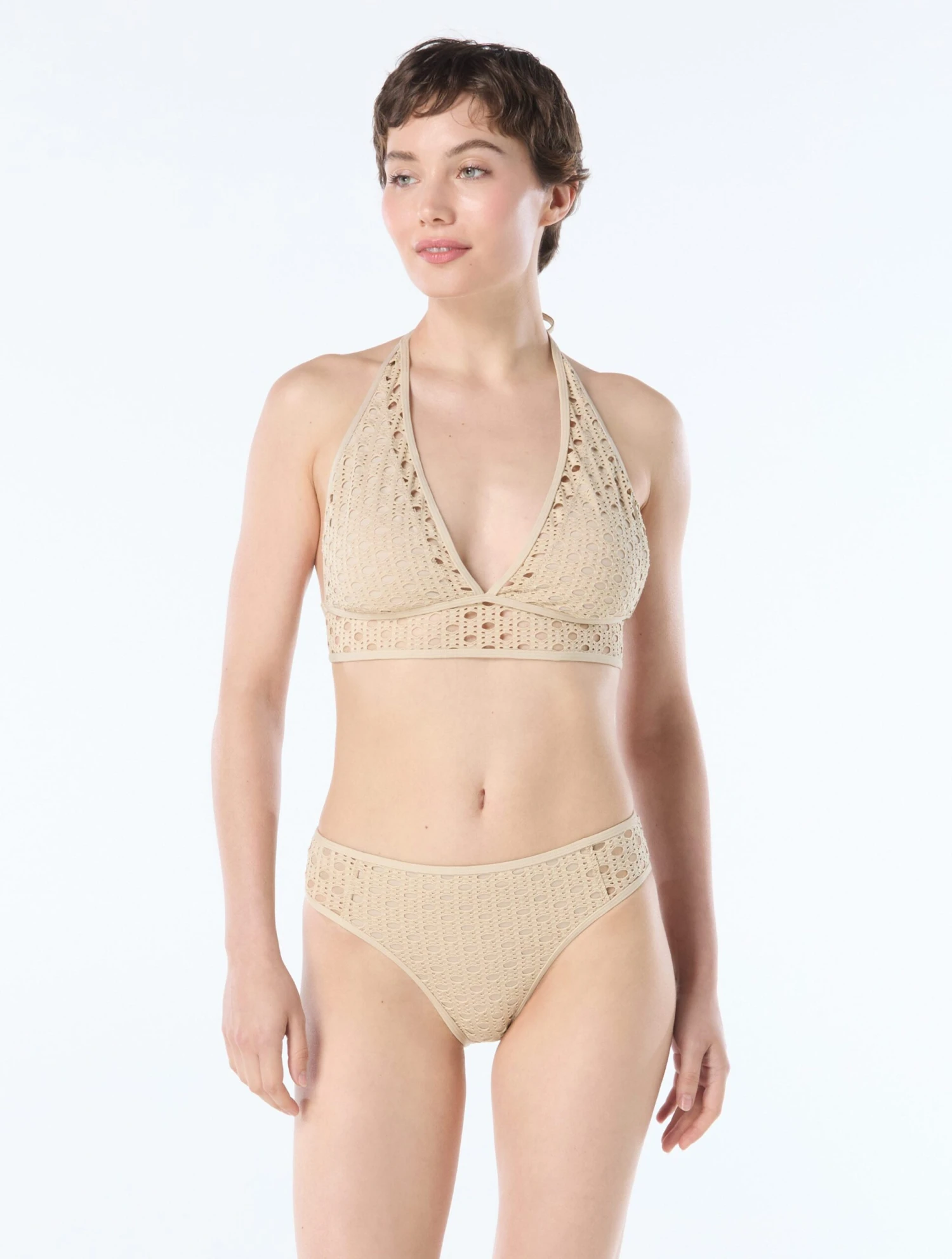 Carmen Marc Valvo Crochet Halter Bikini Top - Living Paradise 5 Carmen Marc Valvo Crochet Halter Bikini Top - Living Paradise - Image 5