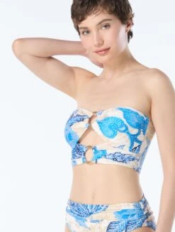 Carmen Marc Valvo Bandeau Cut Out Top - Samara