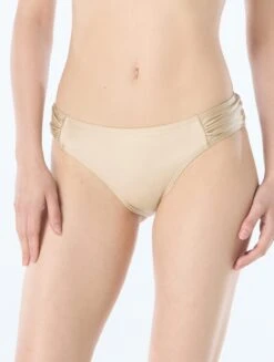Carmen Marc Valvo Ruched Side Bikini Bottom - Starlight Lux -BCBGMAXAZRIA Shop C6V965 249