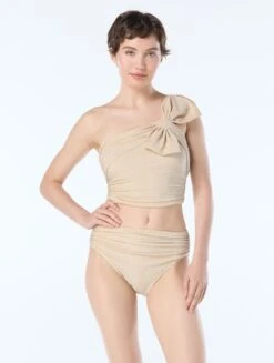 Carmen Marc Valvo Bow Underwire Bikini Top - Glitter Lux