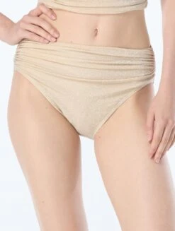 Carmen Marc Valvo High Waist Bikini Bottom - Glitter Lux