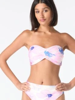 Carmen Marc Valvo Twist Bikini Top - Floral Escape
