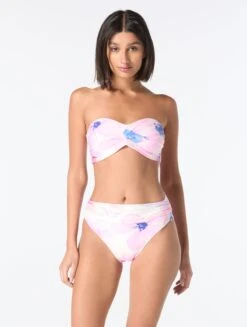 Carmen Marc Valvo Twist Bikini Top - Floral Escape -BCBGMAXAZRIA Shop C6Z110 100 alt02