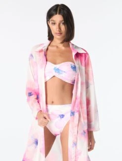 Carmen Marc Valvo Twist Bikini Top - Floral Escape -BCBGMAXAZRIA Shop C6Z110 100 alt03