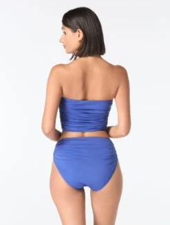 Carmen Marc Valvo Flower Applique Bandeau Crop Top - Solids -BCBGMAXAZRIA Shop C7G380 430 alt01