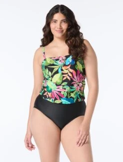 Roxanne Blouson One Piece Swimsuit - Multi Tropical