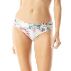 Beach House Swim Maddy Shirred Side Bikini Bottom - Moroccan Bloom