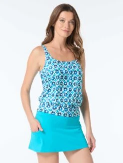 Beach House Brandy Tankini Top - Molokini Tile -BCBGMAXAZRIA Shop H1H321 970 alt02