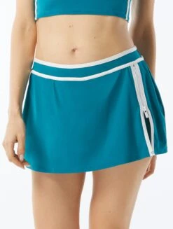 Beach House Sport Excel Zip Swim Skort - Piping -BCBGMAXAZRIA Shop H22704 407 R