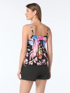 Beach House Audrey Blouson Tankini Top - Tropical Oasis -BCBGMAXAZRIA Shop H2J529 001 alt03