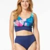 Beach House Sport Bala Crop Bikini Top - Shady Palms Rib
