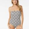 Beach House Swim Amy Textured One Piece Swimsuit - Island Grid
