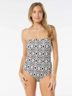 Beach House Swim Amy Textured One Piece Swimsuit - Island Grid