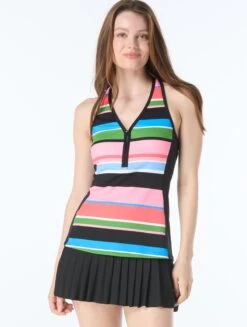 Beach House Erinna Racerback Tankini Top - Siesta Stripe -BCBGMAXAZRIA Shop H3F866 970 alt02