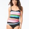 Beach House Bridget Shirred Side Underwire Tankini Top - Siesta Stripe
