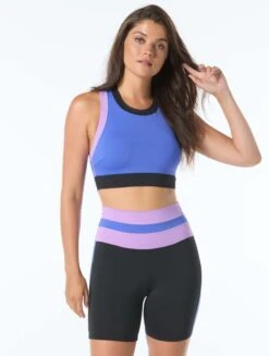 Beach House Sport Inspire Crop Top - Colorblock Rib