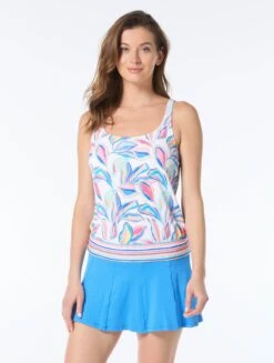 Beach House Brandy Textured Tankini Top - Bora Bora -BCBGMAXAZRIA Shop H4H086 970 alt04