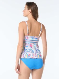 Beach House Adele Textured V-Neck Tankini Top - Bora Bora