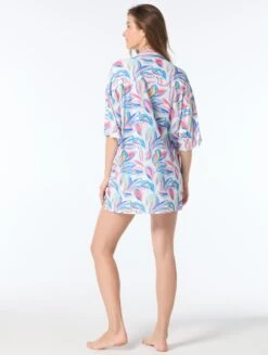 Beach House Harper Button Up Cover Up Shirt - Bora Bora -BCBGMAXAZRIA Shop H4H323 970 alt02