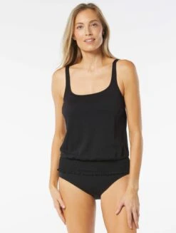 Beach House Swim Brandy Textured Tankini Top - Pique Solids