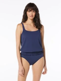 Beach House Swim Brandy Textured Tankini Top - Pique Solids -BCBGMAXAZRIA Shop H51046 511