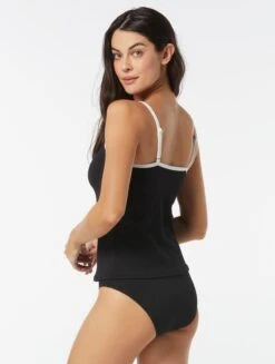 Beach House Swim Lexi Fitted Underwire Textured Tankini Top - Pique Solids -BCBGMAXAZRIA Shop H51739 001 alt01 7c8f3c84 8bf8 4cf8 b1e9 dc6ebcb55eb7