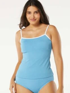 Beach House Swim Lexi Fitted Underwire Textured Tankini Top - Pique Solids -BCBGMAXAZRIA Shop H51739 437 07a06aec 18a3 4a6d b853 8f1212ff2ae0