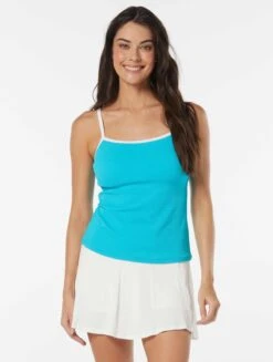 Beach House Swim Lexi Fitted Underwire Textured Tankini Top - Pique Solids -BCBGMAXAZRIA Shop H51739 447 alt02