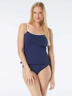 Beach House Swim Lexi Fitted Underwire Textured Tankini Top - Pique Solids -BCBGMAXAZRIA Shop H51739 511 alt04 fe6ca54d 12f9 4ef3 a84e 6b3a6859f252