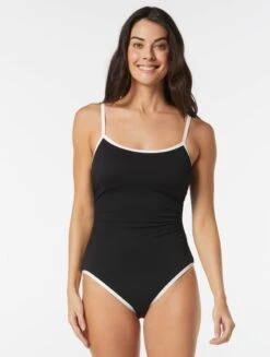 Beach House Swim Gigi Underwire Textured One Piece Swimsuit - Pique Solids -BCBGMAXAZRIA Shop H51741 001