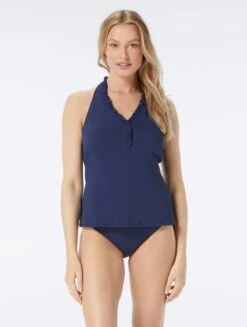 Beach House Swim Nina Ruffled Trim Textured Tankini Top - Pique Solids -BCBGMAXAZRIA Shop H51743 511 4cccdf49 696d 4f6b a3f7 fd0890837c62