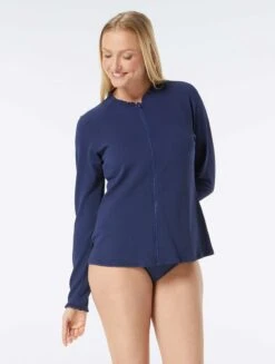 Beach House Swim Phoebe Relaxed Fit Ruffled Rash Guard - Pique Solids -BCBGMAXAZRIA Shop H51750 511 b5e42fe5 49fa 4317 9685 eab2a4b92f91