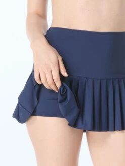 Beach House Stephanie Pleated Swim Skort - Paloma Beach Solids -BCBGMAXAZRIA Shop H58139 511 alt02