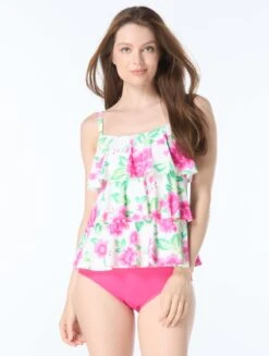 Beach House Jane Ruffle Tiered Tankini Top - Heirloom Bloom 5 Beach House Jane Ruffle Tiered Tankini Top - Heirloom Bloom -BCBGMAXAZRIA Shop H5E025 100 alt02