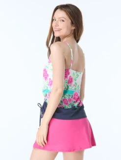 Beach House Bridget Shirred Side Underwire Tankini Top - Heirloom Bloom 7 Beach House Bridget Shirred Side Underwire Tankini Top - Heirloom Bloom -BCBGMAXAZRIA Shop H5E083 970 alt03