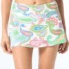 Beach House Emma Pull On Swim Skort - Aquatic Paisley