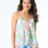 Beach House Kerry Mesh Layer Underwire Tankini Top - Aquatic Paisley